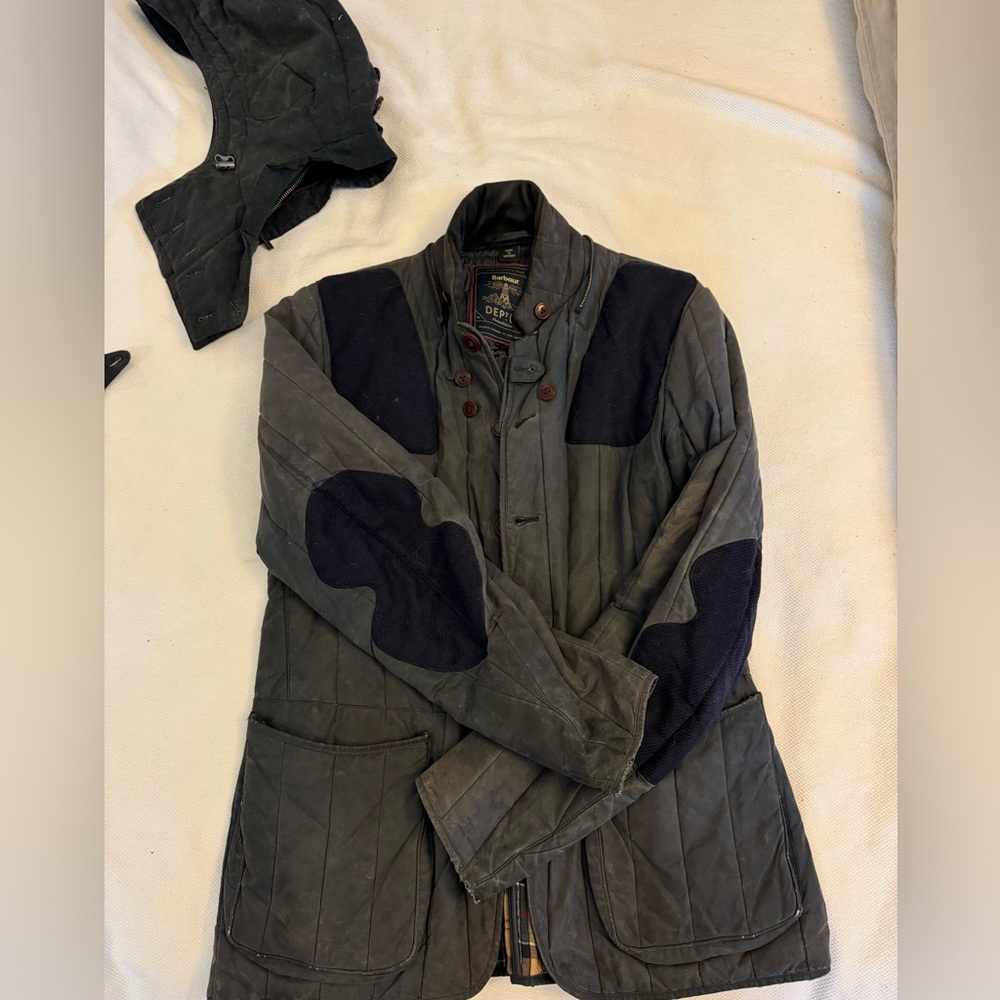 Men’s Barbour Dept B Limited Edition L jacket Blue Corduroy with removable hood